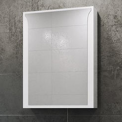 PVC Cabinet with bathroom mirror 48 x 14.4 x 65 cm, Linea 55