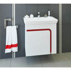 PVC Шкаф с мивка за баня 60 х 45 х 68см окачен, Тереза 60