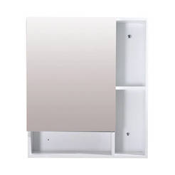 PVC Шкаф с огледало за баня 70 х 15 х 60см, плавно затваряне
