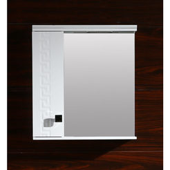 PVC Шкаф за баня с огледало и LED осветление 50 х 13 х 55см Спенсър ICP 1355-50