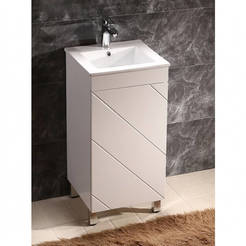 PVC Bathroom cabinet with sink, smooth closing 42 x 42 x 85 cm