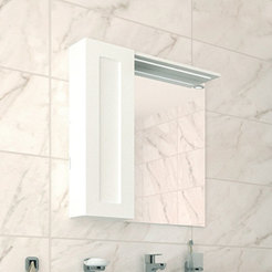 PVC Cabinet with bathroom mirror LED lighting 60 x 15.3 x 65 cm Lily 60 left