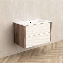 PVC Cabinet with bathroom sink 81 x 46.3 x 51.7 cm hanging, Madison 80
