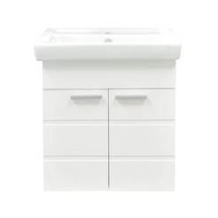 Hanging cabinet with bathroom sink PVC, 55 x 38 x 60 cm