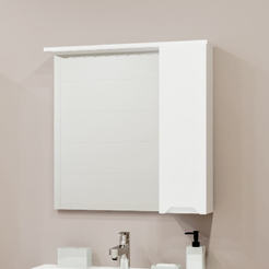 Шкаф ПВХ с зеркалом для ванной Traffic 75 правый, плавное закрывание ВЫСОТА
