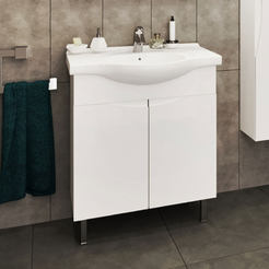 PVC Cabinet with bathroom sink Polina 80 on legs 80x48x87cm HEIGHT