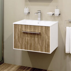 Cabinet with bathroom sink PVC/HPL 65 x 43 x 41.5cm Desi 65