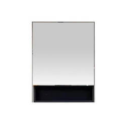 Шкафчик с зеркалом для ванной ПВХ 60см серого цвета