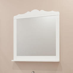 Зеркало для ванной комнаты из дерева с полкой 72,5 x 11 x 86 см Diana