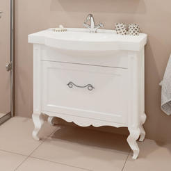 Wooden bathroom cabinet with sink 88 x 76 x 51.5 cm, solid Diana 76