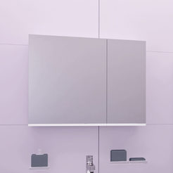 MDF Cabinet with mirror for bathroom 77 x 14.5 x 65cm Senso 80 HEIGHT