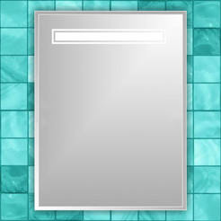 Bathroom mirror with LED lighting and facet 53 x 70 cm, LED1