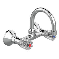 Wall-mounted washbasin faucet with R ROSICA winch - 120 mm