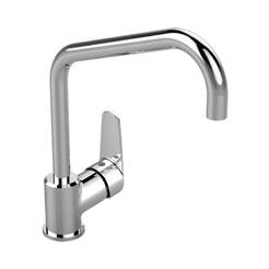 Standing sink mixer with high pipe spout Seva L
