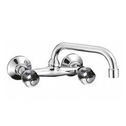 Wall-mounted kitchen sink mixer with two handles Cleaner