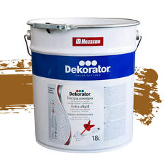 Extra alkyd paint for metal and wood Brown ocher RAL8001, 18l