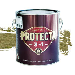 Эмаль по металлу Protecta 3 в 1 - 2,5л, золотой металлик