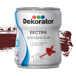 Alkyd paint for metal and wood Extra - 650ml, red-brown RAL 8012