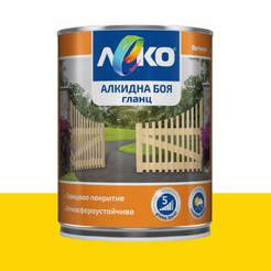 Alkyd paint for metal and wood Slightly glossy - 650ml, RAL 1018 yellow zinc