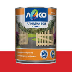 Alkyd paint for metal and wood Slightly glossy - 650ml, RAL 3020 traffic red
