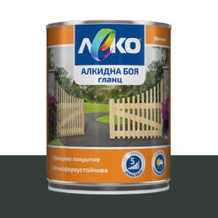 Alkyd paint for metal and wood Slightly glossy - 650ml, RAL 9005 resin black