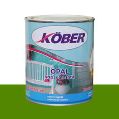 Alkyd paint for metal and wood, green RAL 6011 matt 750ml Opal Kober