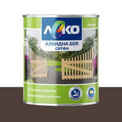 Alkyd paint for metal and wood Light satin - 2.5l, dark brown ORGAHIM