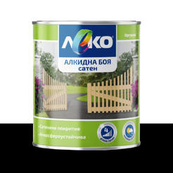 Alkyd paint for metal and wood Light satin - 2.5l, black ORGAHIM