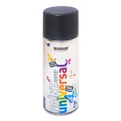 Spray paint universal, gloss dark gray RAL 7024 Biodur 400ml