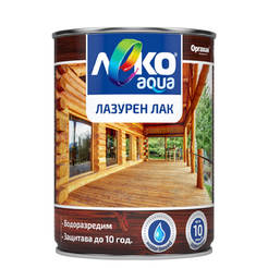 Azure varnish for wood Leko Aqua - 700 ml, rosewood