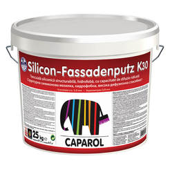 Silicone plaster - scratched 25 kg white Silicon FASSADEN PUTZ K15 1.5 mm
