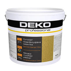 Silicate modified plaster, scratched 1.5 mm Deko Professional white