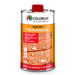Масло для защиты древесины Terasoil для наружных работ 1л с защитой от ультрафиолета, бесцветное