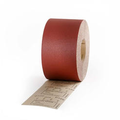 Sandpaper red P120 - 116mm x 1m, roll of paper base
