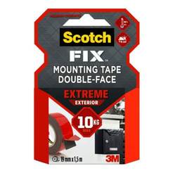 Mounting tape 1.5m x 19mm Scotch 6kg/30cm for heavy loads double-adhesive