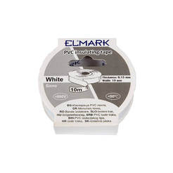Insulation tape white 19mm x 10m Elmark