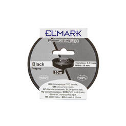 Insulation tape black 19mm x 20m, 0.15mm Elmark