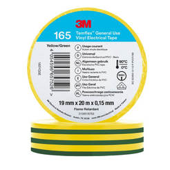 Insulation tape yellow-green 19mm x 20m 3M Temflex 150 microns