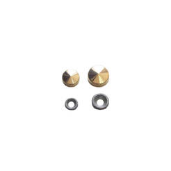 Metal plugs for screws - Ф 16mm, satin, 2 parts