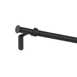 Single cornice Oslo - 240 cm, black matt
