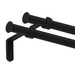 Double cornice Oslo - 160 cm, black matt