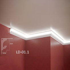 Профиль для светодиодного освещения 2м, 4.5 x 11см, XPS, LD-01.1