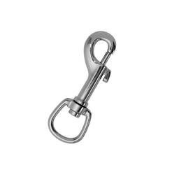 Carbine with swivel for belt - 82 x 20 mm, nickel-plated