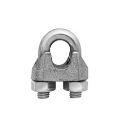 Rope clamp - 6 mm, frog type, galvanized, 2 pieces