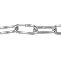 Steel chain - 6 mm, galvanized, tension 1250 kg, link 42 / 22.8