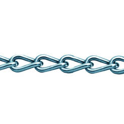 Steel chain - 4 mm, galvanized, twisted, tension 400 kg