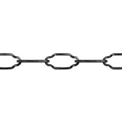 Decorative chain - 2.2 mm, black cathedral, tension 44 kg