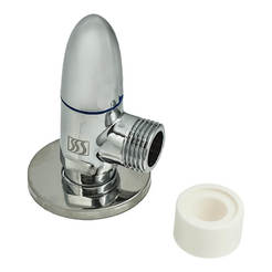 Corner faucet HS35 - 1/2 x 1/2, with socket and Teflon