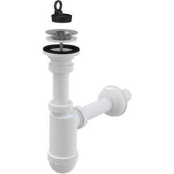 Siphon for washbasin Ф32mm with stainless steel grille Inox Ф63mm A411