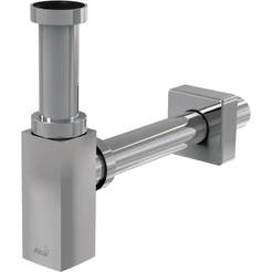 Designer washbasin siphon square chrome-plated brass ф32 A401